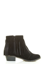 Breckelle's Womens Almond Toe Fringe Tassel Chunky Heel Cowboy Mid Calf Ankle Bootie