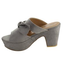 Nature Breeze FI10 Women's Slip On Peep Toe Knotted Platform Mule Sandals