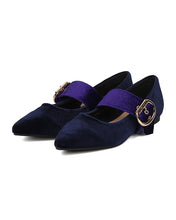 Women Velvet Mary Jane Flat - Casual, Dressy, Versatile - Instep Ballet Flat - GG12 By Cape Robbin
