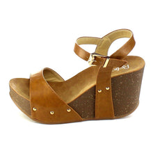 Refresh Mara-06 Womens Ankle Strap Comfort Wide Band Platform Wedge Sandals