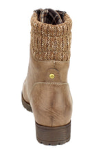 Refresh Women's Wynne-07 Knit Cuff Lace Up Combat Winter Boot
