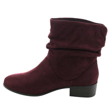 Soda Energy Women's Slouchy Pull On Low Block Heel Ankle Booties