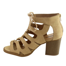 Soda Women's Cutout Zip Back Stacked Chunky Heel Bootie