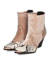 Women Flame Pattern Cowboy Boot - Block Heel Western Boot - Chunky Heel Ankle Boot - HK88 By Cape Robbin