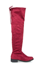 Forever Link Womens Over Knee High Drawstring Tie Lace Up Chunky Thick Heel Boots
