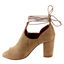 Betani Jillian-6 Women's Lace Up Side Cutout Block Heel Ankle Booties
