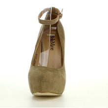 Bellamarie Helena-12 Women Ankle Strap Platform Pump Stiletto Party Dress Heel