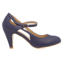 V-Luxury Womens 36-KIMMY35 Round Toe High Heel Mary Jane Pumps Shoes