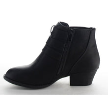 Top Moda Cl-14 Women's Buckle Straps Stacked Low Heel Ankle Booties