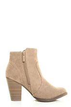 Breckelle's Womens Almond Toe Faux Suede Think Chunky Heel Cowboy Ankle Bootie