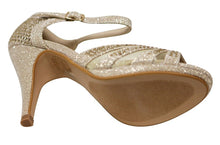 Bella Marie Shania-26 Women's peep toe rhinestone glitter strappy mesh dance sandals