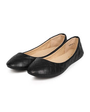Refresh EE11 Women Quilted Leatherette Round Toe Slip On Ballet Flat