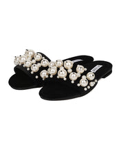 Women Velvet Faux Pearl Sandal - Casual, Dressy, Trendy - Pearl Slide - GH30 By Cape Robbin