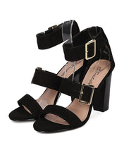 Breckelle's Morgan-21 Elegant Sexy Buckle Stiletto Heel Sandals