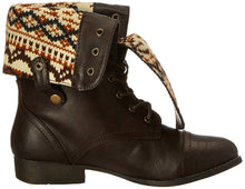 DBDK Elegant Womens Faux Leather Combat Boot