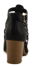 Women's Delicious Desert Strap Bound Block Heel w/ Back Zipper