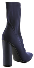 Cape Robbin Women's Pointy Toe Lycra Elastic Pull on Ankle Bootie Heel Boot