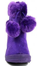 Kali Footwear Little Girl's Zello Glitter Pom Pom Boots