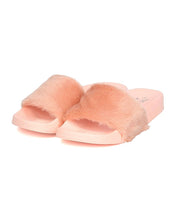 Betani Womens Farah-1 Furry Slide Sandals