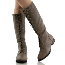 Breckelle's Outlaw Women's Lace Up Knee High Riding Boots