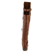 NATURE BREEZE FE58 Women's Buckle Strap Ribbed Over The Knee Riding Boots