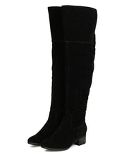 Breckelles GK87 Women Faux Suede Over The Knee Riding Boot