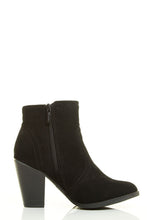 Breckelle's Womens Almond Toe Faux Suede Think Chunky Heel Cowboy Ankle Bootie