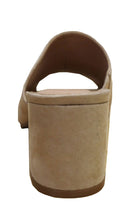 Wild Diva Women's Slip On Peep Toe Stacked Chunky Heel Mule