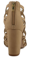 Women's Delicious Review Back Zip Block Heeled Sandal