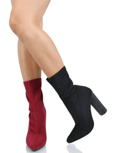 Cape Robbin Women's Pointy Toe Lycra Elastic Pull on Ankle Bootie Heel Boot