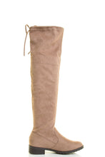 Forever Link Womens Over Knee High Drawstring Tie Lace Up Chunky Thick Heel Boots