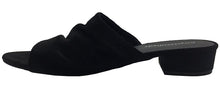 City Classified Womens Stylish Open Toe Chunky Low Heel Faux Suede Leather Slips On Slide Sandals Shoes Mules