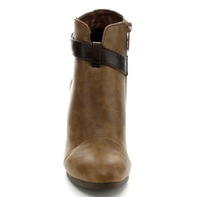 Breckelle's GAIL-22 Women's Belted Chunky Stacked Heel Ankle Booties