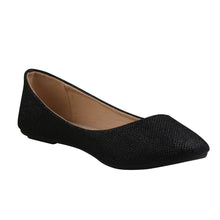 REFRESH DEMI-07 Women's Glitter Shinny Ballerina Ballet Slip On Flats